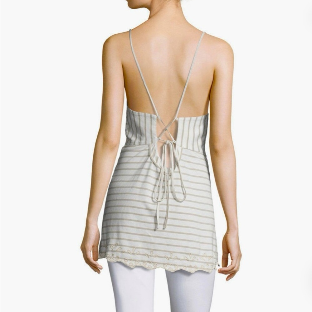 FREE PEOPLE Sefaring Striped Embroidered Top - Picture 4 of 8